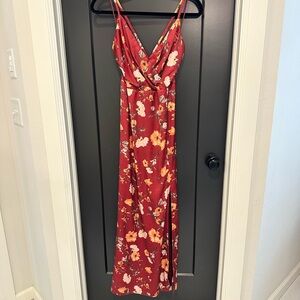 Vici Floral Burgundy Maxi Dress